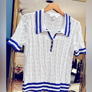 Lilly Pulitzer White Cable Knit Sweater